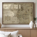 Vintage Middle Earth Map Wall Art Canvas – Lord of the Rings