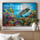 Colorful Coral Reef and Sea Life Turtle Canvas Print, by MyGreatCanvas | Canvas Wall Art Prints | Photo Prints & Wall Decor