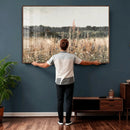 Rustic Field Landscape Wall Art Print, Giclee Canvas Wall