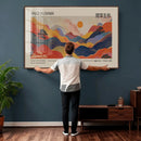 Yayoi Kusama Landscape Canvas Print, Vibrant Floral Mountain by MyGreatCanvas | Canvas Wall Art Prints | Photo Prints & Wall Decor