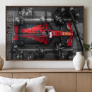 Ferrari Pit Stop Canvas Wall Art – Precision and Speed