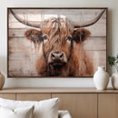 Vintage Scottish Highland Cow Cattle Art Print Farmhouse