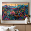 Colorful Abstract Landscape Wall Art Print Canvas - Vibrant