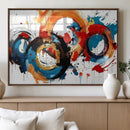 Abstract Wall Art, Rings Wall Art Canvas Print