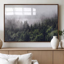 Misty Forest Wall Art | Foggy Forest Canvas Print | Large