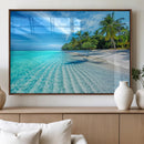 Tropical Beach Wall Art Canvas Print - Serene Ocean