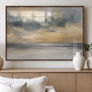 Modern Coastal Artwork with Vibrant Abstract Ocean Waves
