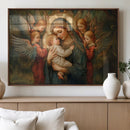Mary Jesus Canvas Wall Art Print - Madonna and Child with