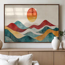 Southwest Mountain Wall Art Canvas Print – Boho Triptych