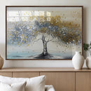 Golden and Silver Tree Wall Art – Framed Elegant Leaves by MyGreatCanvas | Canvas Wall Art Prints | Photo Prints & Wall Decor