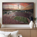 Indiana Memorial Stadium Wall Art Canvas Print, Framed