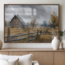 Rustic Autumn Farmhouse Wall Art Canvas Print – Serene