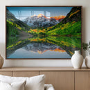 Maroon Bells Lake Wall Art Canvas Print – Framed Majestic