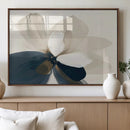 Minimal Flower Wall Art Canvas Print – Framed Beige Bloom