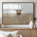 Texas Longhorn Wall Art Canvas Print – Framed Lone Cattle by MyGreatCanvas | Canvas Wall Art Prints | Photo Prints & Wall Decor