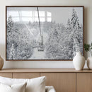 Snowy Ski Lift Wall Art – Framed Winter Mountain Canvas by MyGreatCanvas | Canvas Wall Art Prints | Photo Prints & Wall Decor