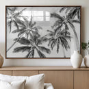 Black and White Palm Wall Art Canvas Print – Framed