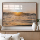 Calm Water Wall Art – Framed Sunset Waves Canvas Artwork, by MyGreatCanvas | Canvas Wall Art Prints | Photo Prints & Wall Decor