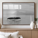 Whale Tail Wall Art – Framed Black White Ocean Canvas by MyGreatCanvas | Canvas Wall Art Prints | Photo Prints & Wall Decor