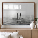 Black White Ocean Wall Art Canvas Print – Framed Monochrome by MyGreatCanvas | Canvas Wall Art Prints | Photo Prints & Wall Decor