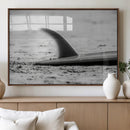 Black White Surfboard Wall Art Canvas Print – Framed by MyGreatCanvas | Canvas Wall Art Prints | Photo Prints & Wall Decor