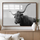Texas Longhorn Wall Art Canvas Print – Framed Western Cow by MyGreatCanvas | Canvas Wall Art Prints | Photo Prints & Wall Decor