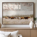 Longhorn Cattle Wall Art Canvas Print – Framed Texas Ranch