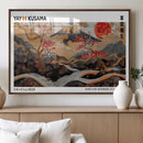 Modern Japanese Wall Art Canvas Print – Framed Abstract