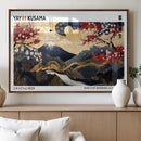 Modern Mount Fuji Wall Art Canvas Print – Framed Abstract
