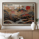 Modern Japanese Wall Art Canvas Print – Framed Abstract