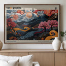 Modern Japanese Wall Art Canvas Print – Framed Contemporary