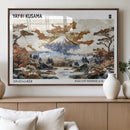 Modern Japanese Wall Art Canvas Print – Framed Abstract