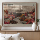 Modern Japanese Wall Art Canvas Print – Framed Abstract