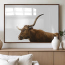 Longhorn Cow Wall Art Canvas Print – Framed Rustic Animal by MyGreatCanvas | Canvas Wall Art Prints | Photo Prints & Wall Decor