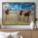 Texas Longhorn Wall Art Canvas Print – Framed Western Decor by MyGreatCanvas | Canvas Wall Art Prints | Photo Prints & Wall Decor