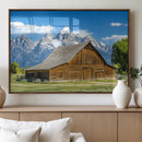 Mountain Barn Scene Wall Art Canvas Print – Framed Rustic by MyGreatCanvas | Canvas Wall Art Prints | Photo Prints & Wall Decor