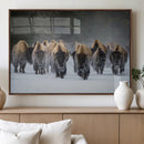 Bison Herd Wall Art Canvas Print, Framed Rustic Wildlife by MyGreatCanvas | Canvas Wall Art Prints | Photo Prints & Wall Decor