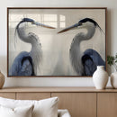 Blue Heron Pair Wall Art Canvas Print, Framed Coastal Bird by MyGreatCanvas | Canvas Wall Art Prints | Photo Prints & Wall Decor