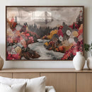Mountain Wall Art Canvas Print – Framed Autumn Forest