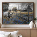 Longhorn Wall Art Canvas Print – Framed Texas Canvas Picture by MyGreatCanvas | Canvas Wall Art Prints | Photo Prints & Wall Decor