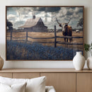 Texas Longhorn Wall Art Canvas Print – Framed Rustic Barn by MyGreatCanvas | Canvas Wall Art Prints | Photo Prints & Wall Decor