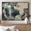 Japanese Waterfall Wall Art Canvas Print – Framed Oriental by MyGreatCanvas | Canvas Wall Art Prints | Photo Prints & Wall Decor