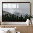 Misty Mountains Wall Art Canvas Print – Framed Foggy Forest by MyGreatCanvas | Canvas Wall Art Prints | Photo Prints & Wall Decor
