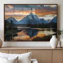Mountain Sunset Wall Art Canvas Print – Framed Alpine by MyGreatCanvas | Canvas Wall Art Prints | Photo Prints & Wall Decor