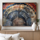 Tree Rings Wall Art Canvas Print – Framed Petrified Wood