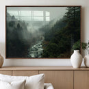 Misty Forest Wall Art Canvas Print – Framed Foggy River Art by MyGreatCanvas | Canvas Wall Art Prints | Photo Prints & Wall Decor