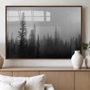 Misty Pines Wall Art Canvas Print – Framed Woodland