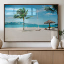 Tropical Beach Wall Art Canvas Print – Framed Palm Tree by MyGreatCanvas | Canvas Wall Art Prints | Photo Prints & Wall Decor
