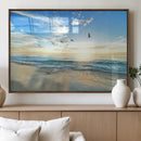 Minimalist Seaside Wall Art Canvas Print – Morning Glow