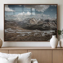 Mountain Landscape Wall Art Canvas Print – Framed Snowy